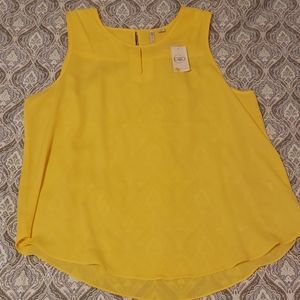 Yellow Sleeveless Blouse